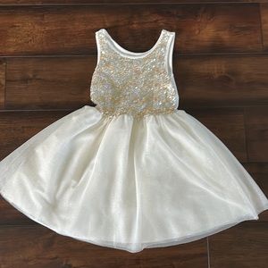 White sparkly dress